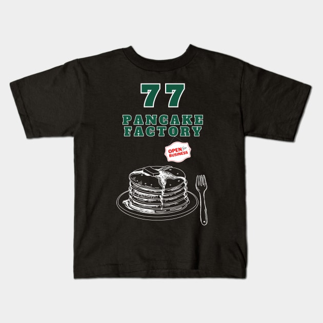 Jets 77 Pancake Factory Meme Kids T-Shirt by Sleepless in NY